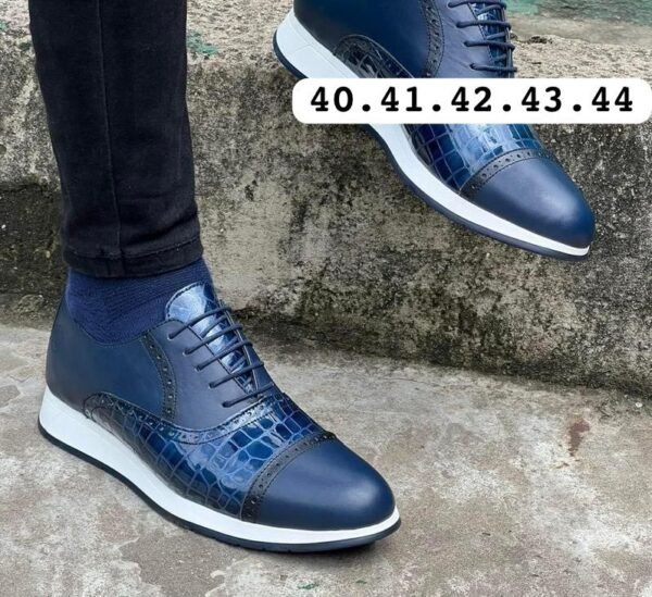 Chaussure Bicolore en Cuir